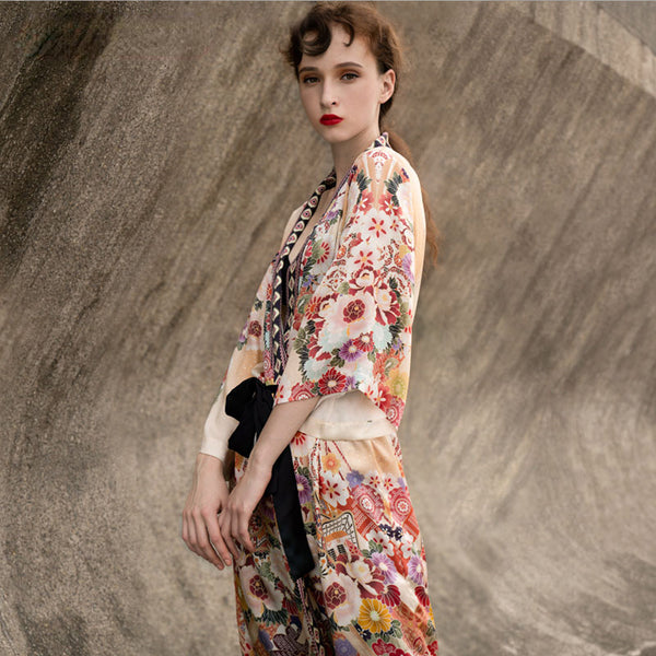 100% NaturalSilk He Japanese Style Silk Nightgown