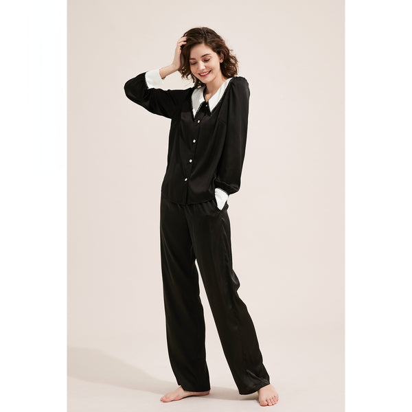 Women's Long-Sleeved Homewear Suit Suitable for Daily Wear Two-Piece Set