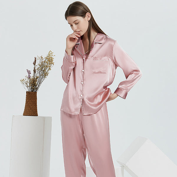 30 Momme Silk Pajamas Long-Sleeved Suit Women