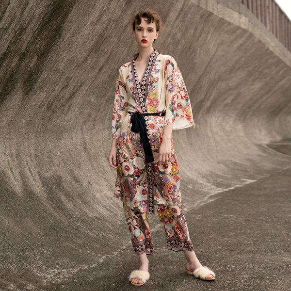 100%Silk Japanese He Style Silk Women's Natural Silk Set